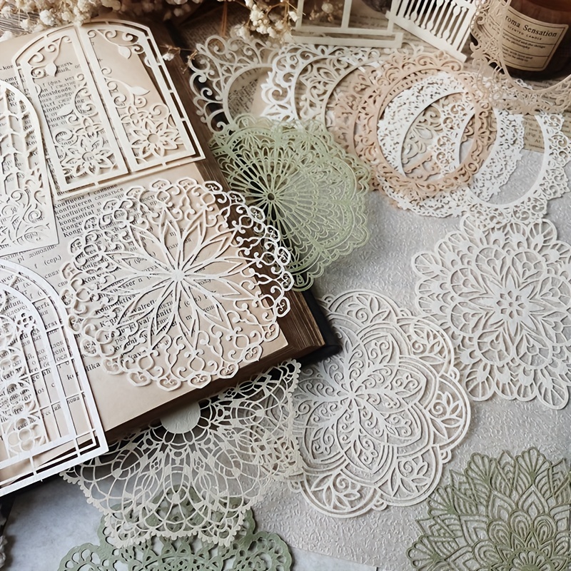 Ink Blotter Paper - 10 buah bahan berongga renda Vintage