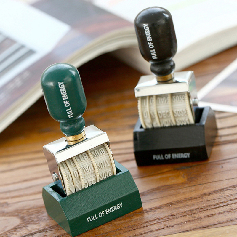 Rubber Date Stamp - 1 buah cap postmark tanggal antik