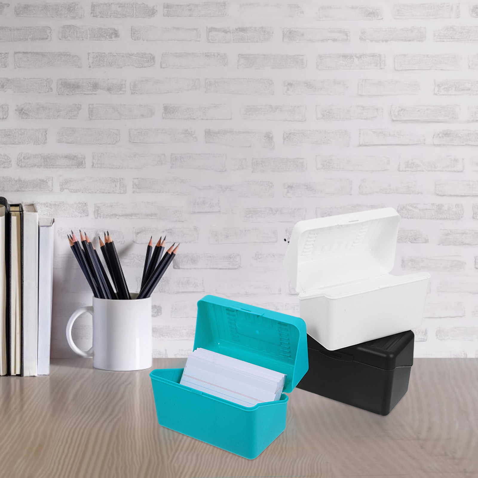 Card Index Box - 1 Set Kotak Penyimpanan Kartu Indeks,