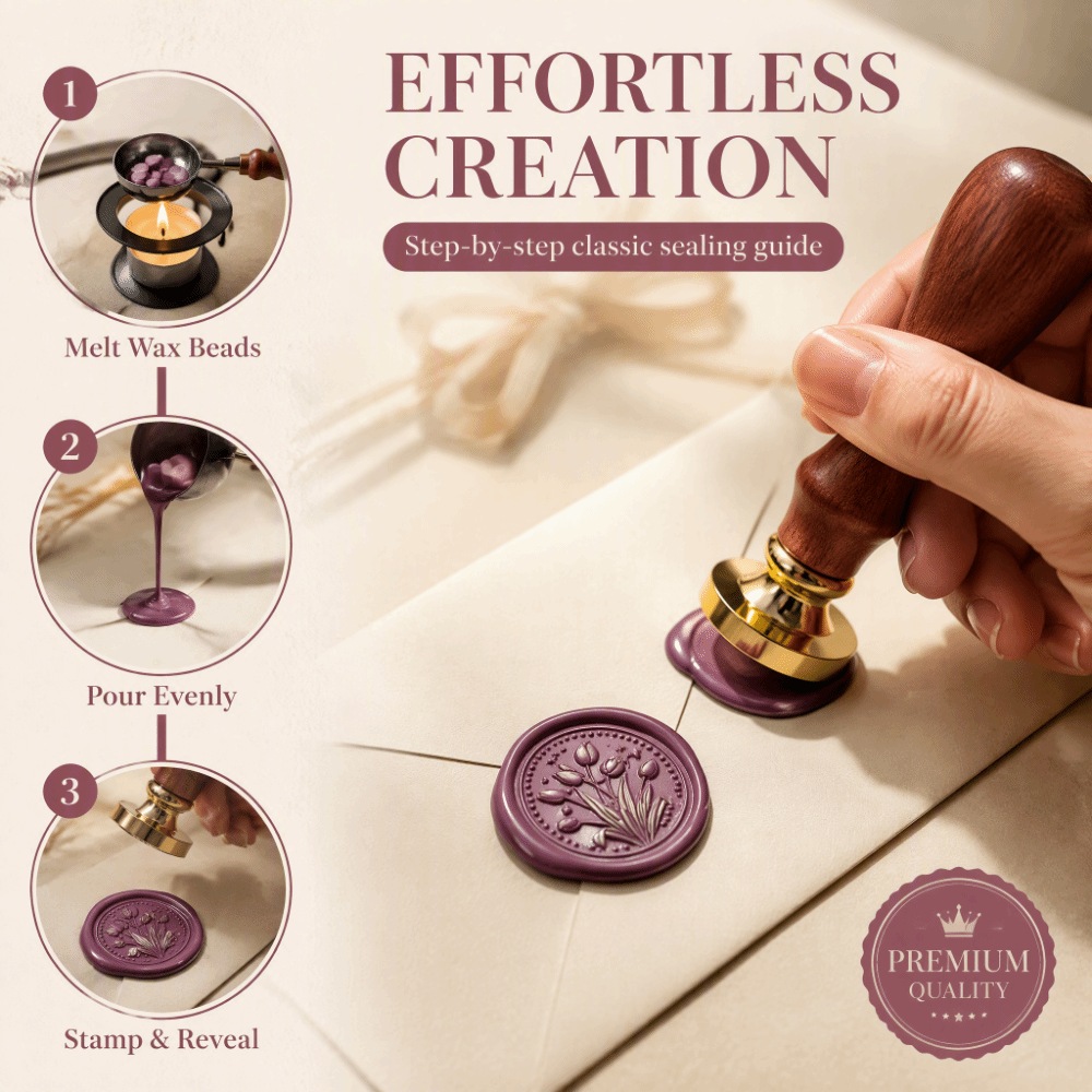 Wax Seal Stamp Set - 20 buah/set Stempel Segel Lilin dari