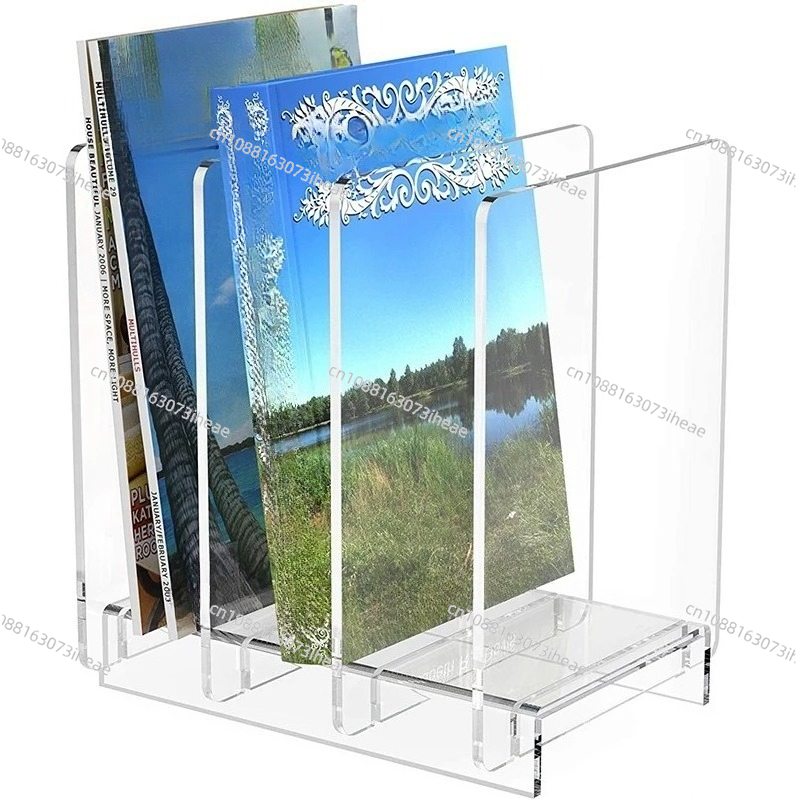 Magazine Holder Rack - Rak Majalah Akrilik Transparan dan Penataan