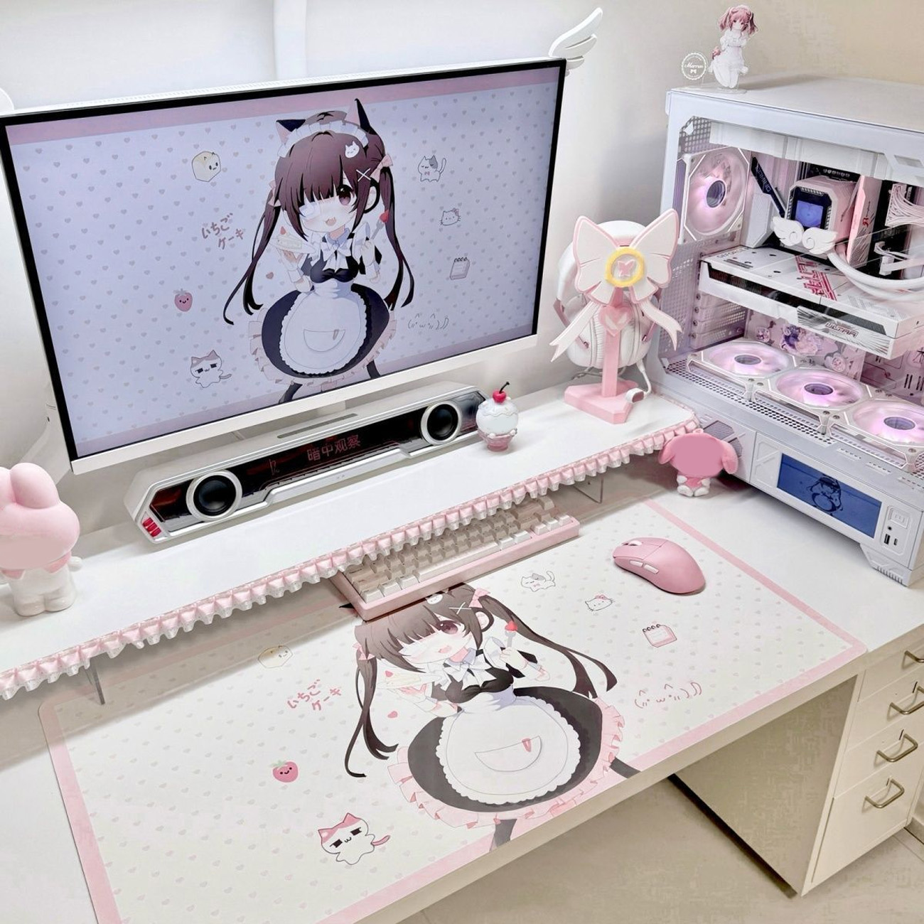 Alas Meja Kulit PU Bergambar G - Leather Desk Pad ulasan dan harga