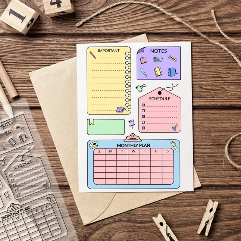 Perencana Kalender Bulanan Daf - Rubber Date Stamp ulasan dan harga