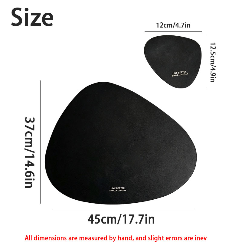 2/4/8/12 buah alas meja makan  - Leather Desk Pad ulasan dan harga