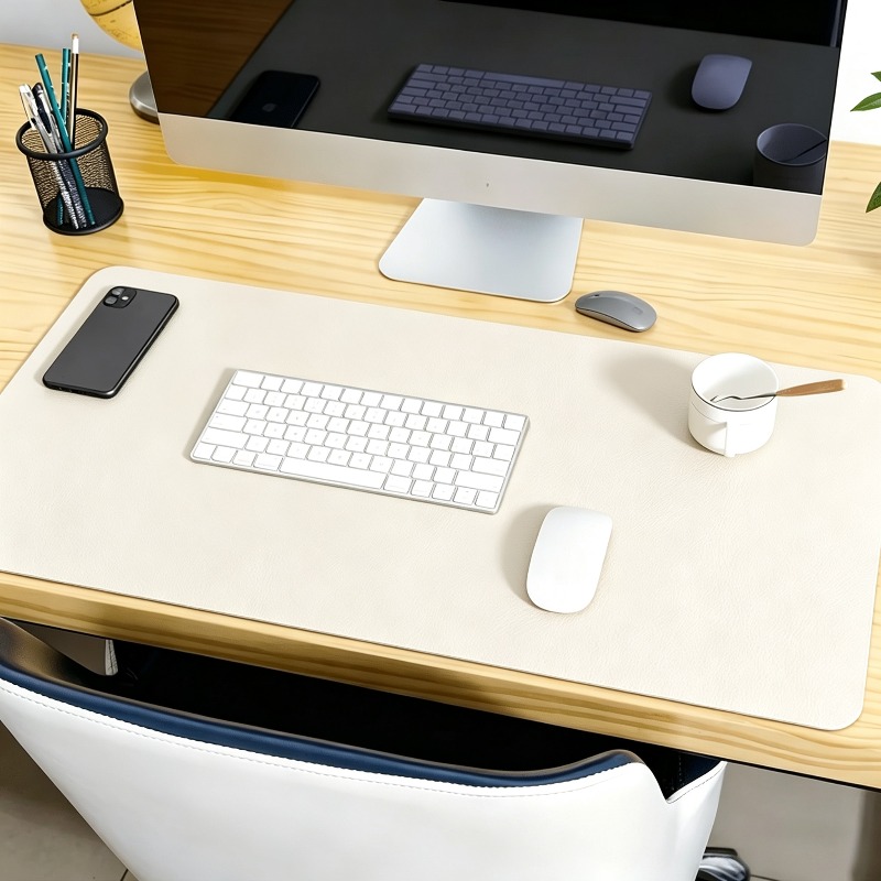 1 buah alas mouse besar berbah - Leather Desk Pad ulasan dan harga
