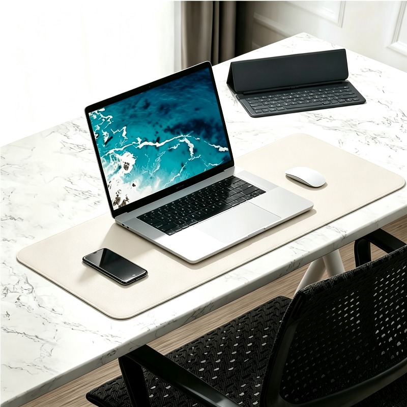 1 buah alas mouse besar berbah - Leather Desk Pad ulasan dan harga