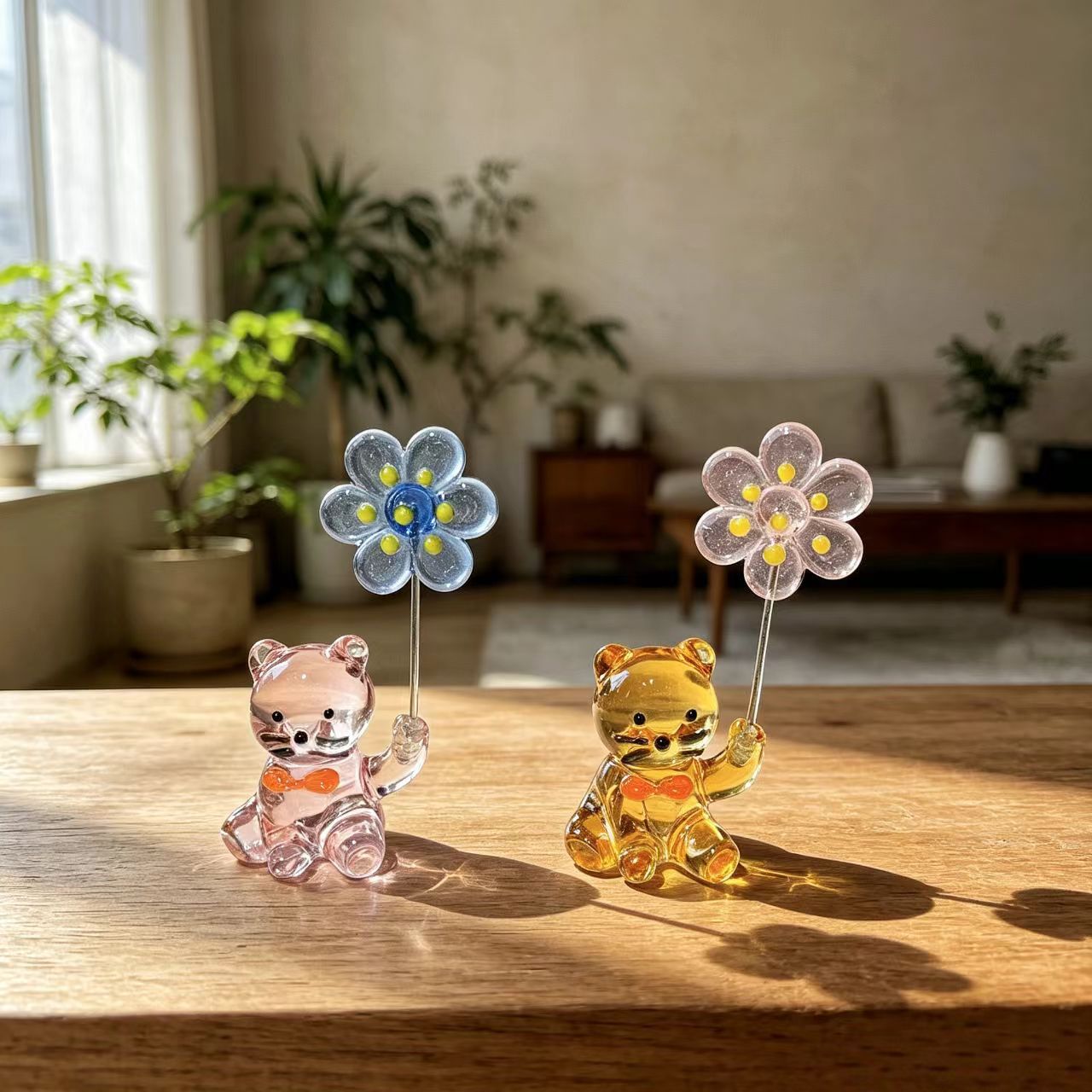 Pemberat Kertas Kucing Kaca Ga - Paper Weight Crystal ulasan dan harga